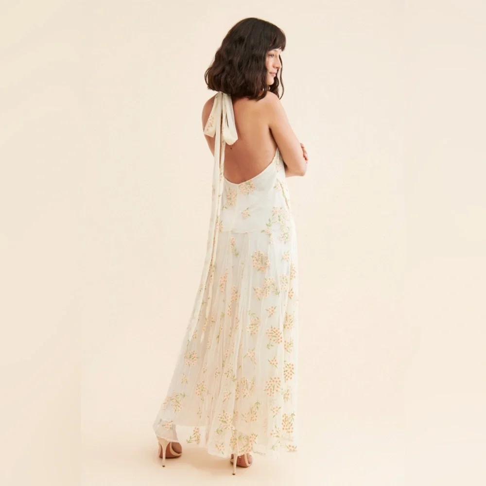 Free People Embroidered Holding On Convertible Maxi Dress